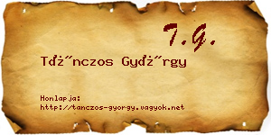 Tánczos György névjegykártya